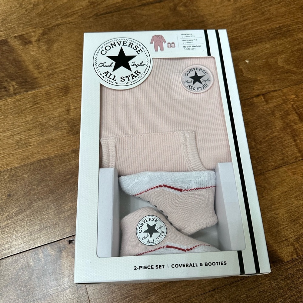Converse Infant Set in Soft Pink